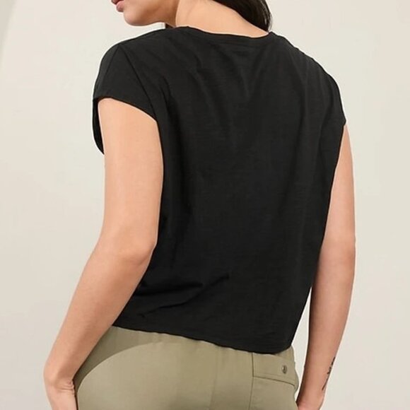 ATHLETA Classic Slub Tee – NWT – Size M (loose fitting) - BLACK - Picture 2 of 6